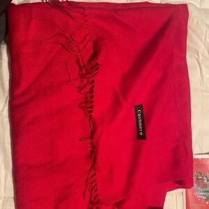 Red Cashmere Scarf